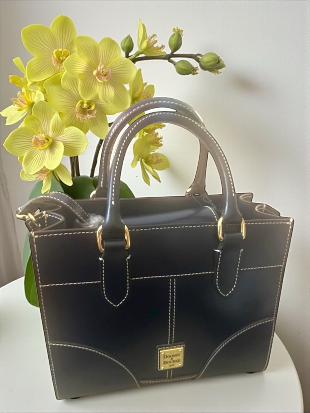 Dooney & Bourke Dark Navy FLORENTINE Leather Satchel | NWT Crossbody